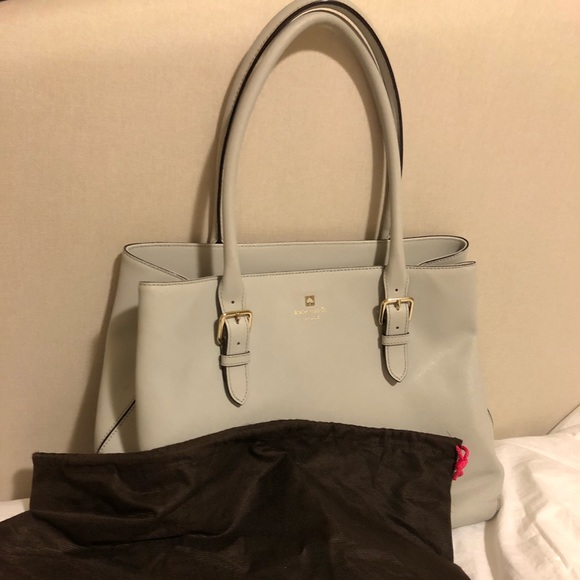 Kate Spade Fog Gray Leather Shoulder Bag - Picture 7 of 7